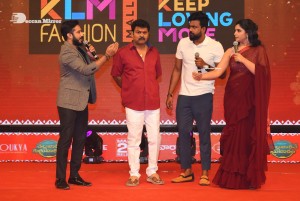 Thellavarithe Guruvaram movie Pre Release Event attended by cast Misha Narang and Chitra Shukla and special guest Junior NTR
