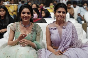 Thellavarithe Guruvaram movie Pre Release Event attended by cast Misha Narang and Chitra Shukla and special guest Junior NTR