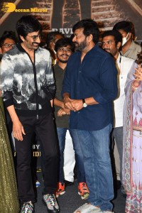 Tiger Nageswara Rao movie launch attended by Ravi Teja, Nupur Sanon, Chiranjeevi, and Minister Kishan Reddy