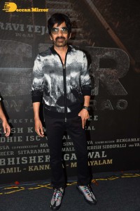 Tiger Nageswara Rao movie launch attended by Ravi Teja, Nupur Sanon, Chiranjeevi, and Minister Kishan Reddy