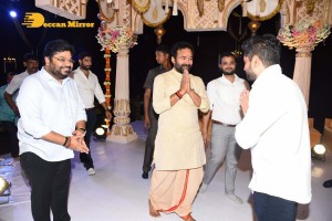Tiger Nageswara Rao movie launch attended by Ravi Teja, Nupur Sanon, Chiranjeevi, and Minister Kishan Reddy