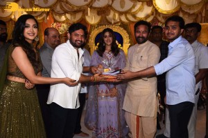 Tiger Nageswara Rao movie launch attended by Ravi Teja, Nupur Sanon, Chiranjeevi, and Minister Kishan Reddy