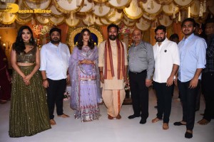 Tiger Nageswara Rao movie launch attended by Ravi Teja, Nupur Sanon, Chiranjeevi, and Minister Kishan Reddy