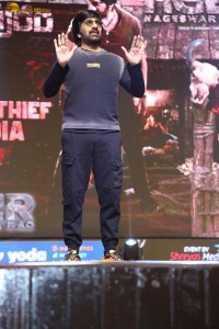 Tiger Nageswara Rao Pre-Release Function attended by Ravi Teja, Nupur Sanon, Gayatri Bhardwaj, Renu Desai, and Aadhya Konidela