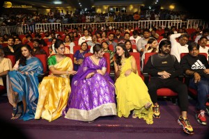 Tiger Nageswara Rao Pre-Release Function attended by Ravi Teja, Nupur Sanon, Gayatri Bhardwaj, Renu Desai, and Aadhya Konidela