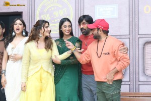 Tiger Nageswara Rao Trailer Launch attended by Ravi Teja, Nupur Sanon, Gayatri Bhardwaj, and Renu Desai