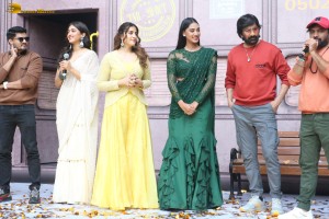 Tiger Nageswara Rao Trailer Launch attended by Ravi Teja, Nupur Sanon, Gayatri Bhardwaj, and Renu Desai