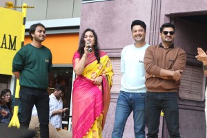 Tiger Nageswara Rao Trailer Launch attended by Ravi Teja, Nupur Sanon, Gayatri Bhardwaj, and Renu Desai
