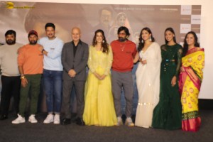 Tiger Nageswara Rao Trailer Launch attended by Ravi Teja, Nupur Sanon, Gayatri Bhardwaj, and Renu Desai
