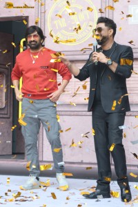 Tiger Nageswara Rao Trailer Launch attended by Ravi Teja, Nupur Sanon, Gayatri Bhardwaj, and Renu Desai