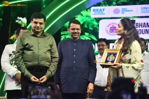 Unveiling of Tik Tik Plastic 3.0 Campaign marking the world environment day attended by Devendra Fadvanis, Raveena Tandon, Jannat Zubair, Malaika Arora, and others