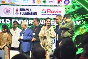 Unveiling of Tik Tik Plastic 3.0 Campaign marking the world environment day attended by Devendra Fadvanis, Raveena Tandon, Jannat Zubair, Malaika Arora, and others