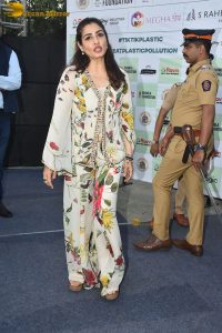 Unveiling of Tik Tik Plastic 3.0 Campaign marking the world environment day attended by Devendra Fadvanis, Raveena Tandon, Jannat Zubair, Malaika Arora, and others