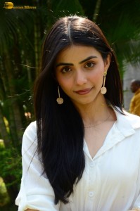 Tollywood actress tina shilparaj in a white top and colorful skirt