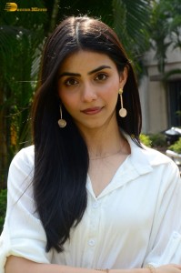 Tollywood actress tina shilparaj in a white top and colorful skirt