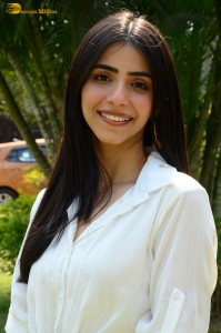 Tollywood actress tina shilparaj in a white top and colorful skirt