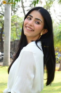 Tollywood actress tina shilparaj in a white top and colorful skirt