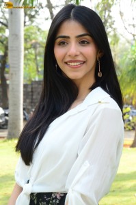Tollywood actress tina shilparaj in a white top and colorful skirt