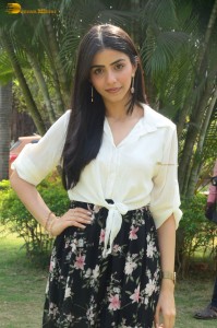 Tollywood actress tina shilparaj in a white top and colorful skirt