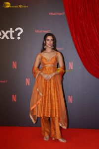 actress Tripti Dimri stunning a orange color salwar dress