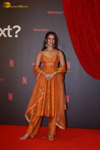 actress Tripti Dimri stunning a orange color salwar dress