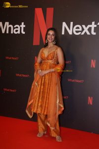 actress Tripti Dimri stunning a orange color salwar dress