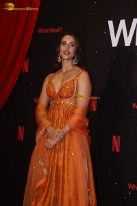 actress Tripti Dimri stunning a orange color salwar dress