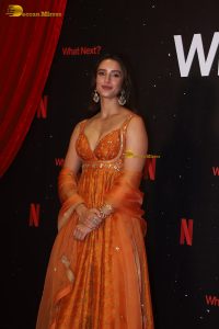 actress Tripti Dimri stunning a orange color salwar dress