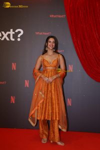 actress Tripti Dimri stunning a orange color salwar dress