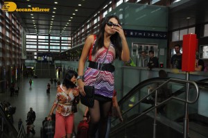 Trisha Krishnan filming for a movie