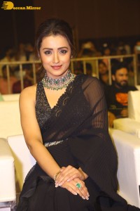 South actress Trisha in a black saree