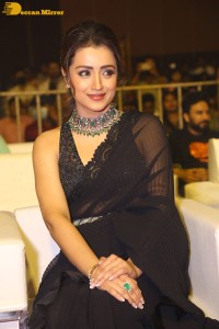 South actress Trisha in a black saree