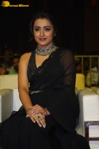 South actress Trisha in a black saree