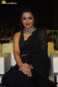 South actress Trisha in a black saree