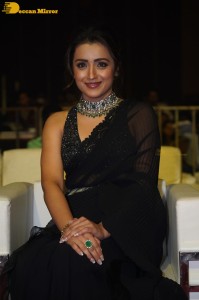 South actress Trisha in a black saree