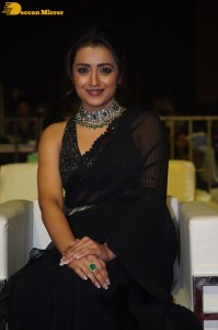 South actress Trisha in a black saree