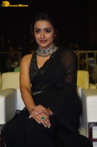 South actress Trisha in a black saree