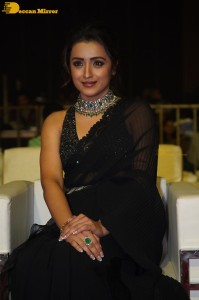 South actress Trisha in a black saree