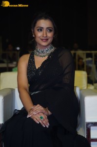 South actress Trisha in a black saree