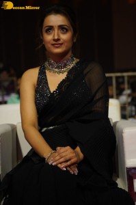 South actress Trisha in a black saree