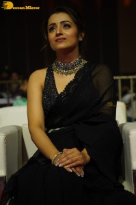 South actress Trisha in a black saree