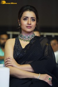 South actress Trisha in a black saree