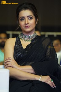 South actress Trisha in a black saree