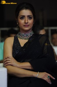 South actress Trisha in a black saree
