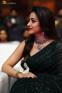 Indian actress trisha shines in a green saree at a movie event