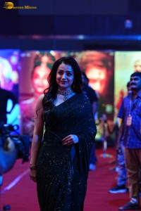 Indian actress trisha shines in a green saree at a movie event