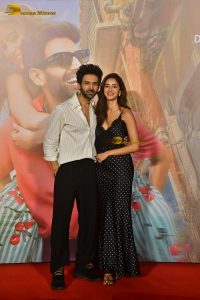 Tu Meri Main Tera Main Tera Tu Meri Trailer Launch attended by Kartik Aaryan, Ananya Panday, and Karan Johar