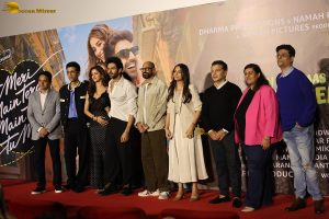 Tu Meri Main Tera Main Tera Tu Meri Trailer Launch attended by Kartik Aaryan, Ananya Panday, and Karan Johar