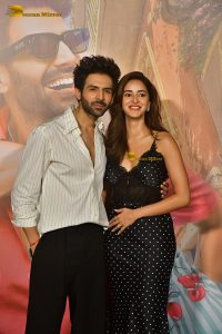 Tu Meri Main Tera Main Tera Tu Meri Trailer Launch attended by Kartik Aaryan, Ananya Panday, and Karan Johar