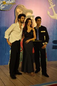 Tu Meri Main Tera Main Tera Tu Meri Trailer Launch attended by Kartik Aaryan, Ananya Panday, and Karan Johar